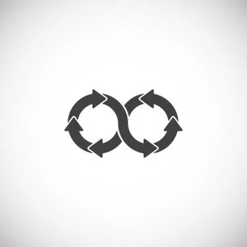 Infinity sign icon on background for graphic and web design. Creative イラスト素材