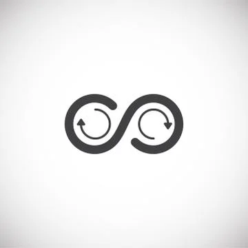 Infinity sign icon on background for graphic and web design. Creative 스톡 일러스트