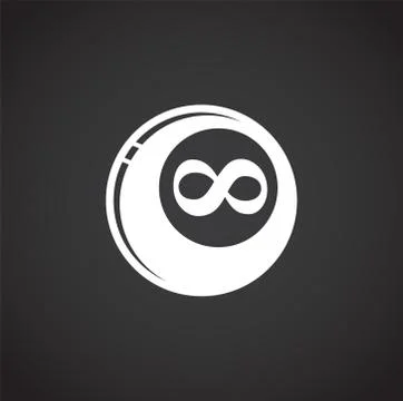 Infinity sign icon on background for graphic and web design. Creative Illustrazione stock