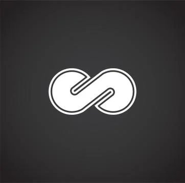 Infinity sign icon on background for graphic and web design. Creative Illustrazione stock