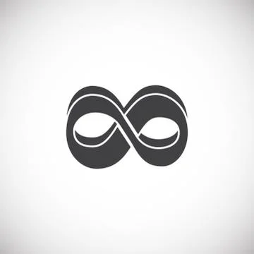 Infinity sign icon on background for graphic and web design. Creative Illustrazione stock