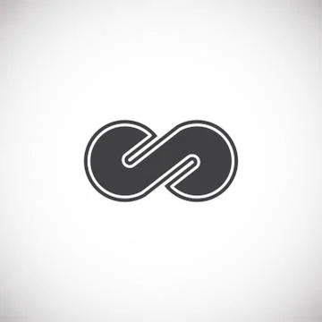Infinity sign icon on background for graphic and web design. Creative Stock Illustration