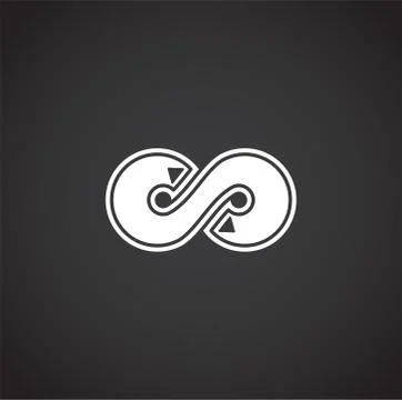 Infinity sign icon on background for graphic and web design. Creative Illustrazione stock