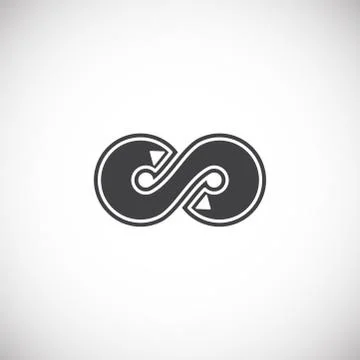 Infinity sign icon on background for graphic and web design. Creative イラスト素材