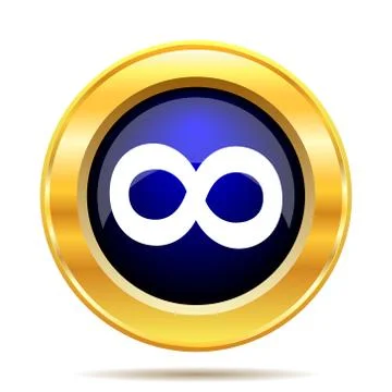 Infinity sign icon. Internet button on white background.. Stock Illustration