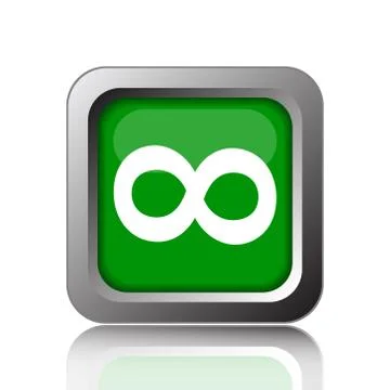 Infinity sign icon. Internet button on black background.. Stock Illustration