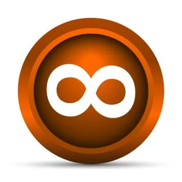 Infinity sign icon. Internet button on white background.. Stock Illustration