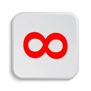 Infinity sign icon. Internet button on white background.. Stock Illustration
