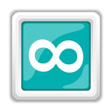 Infinity sign icon. Internet button on white background.. Stock Illustration