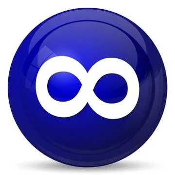 Infinity sign icon. Internet button on white background.. Stock Illustration