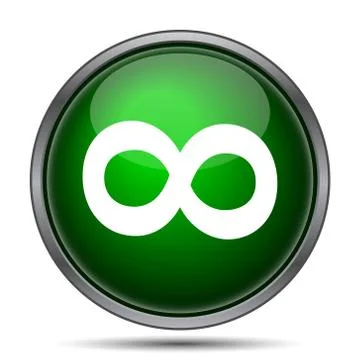 Infinity sign icon. Internet button on white background.. 스톡 일러스트