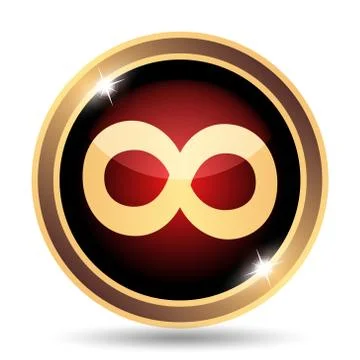 Infinity sign icon. Internet button on white background.. Stock Illustration