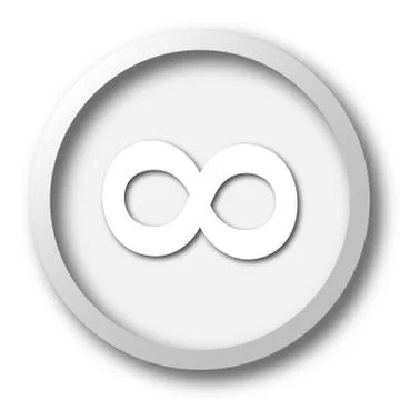 Infinity sign icon. Internet button on white background.. Stock Illustration