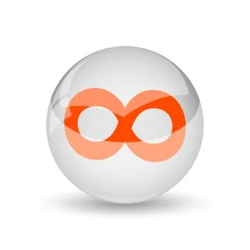 Infinity sign icon. Internet button on white background.. Stock Illustration
