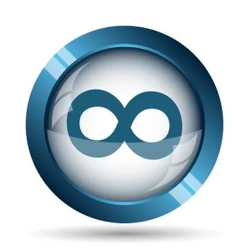 Infinity sign icon. Internet button on white background.. Stock Illustration