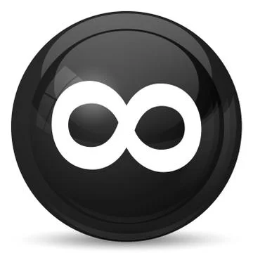 Infinity sign icon. Internet button on white background.. 스톡 일러스트