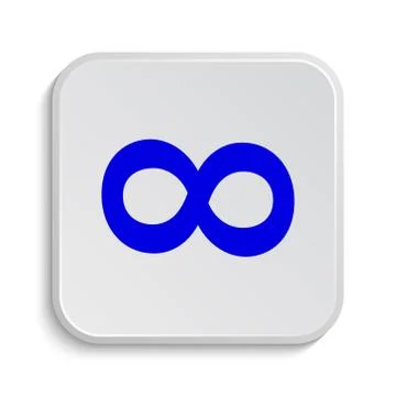 Infinity sign icon. Internet button on white background.. Stock Illustration