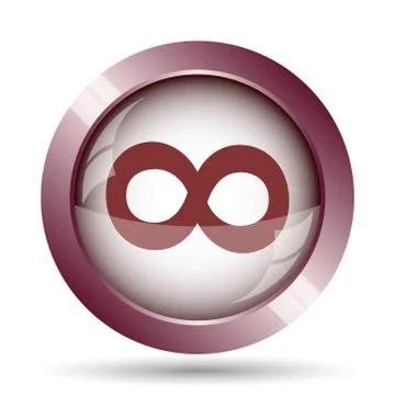 Infinity sign icon. Internet button on white background.. Stock Illustration