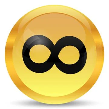 Infinity sign icon. Internet button on white background.. Stock Illustration