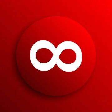 Infinity sign icon. Internet button on white background.. 스톡 일러스트