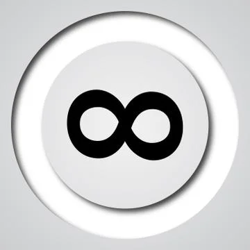 Infinity sign icon. Internet button on white background.. Stock Illustration
