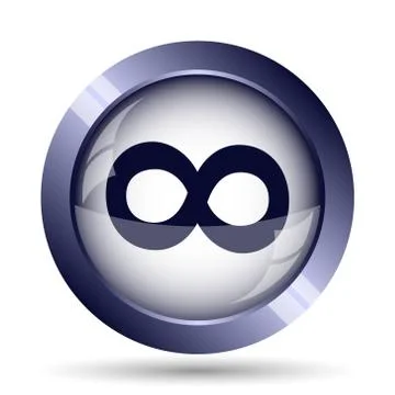 Infinity sign icon. Internet button on white background.. Stock Illustration