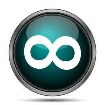 Infinity sign icon. Internet button on white background.. Stock Illustration