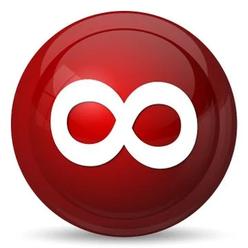 Infinity sign icon. Internet button on white background.. 스톡 일러스트