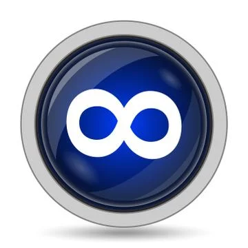 Infinity sign icon. Internet button on white background.. 스톡 일러스트