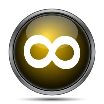 Infinity sign icon. Internet button on white background.. Illustrazione stock