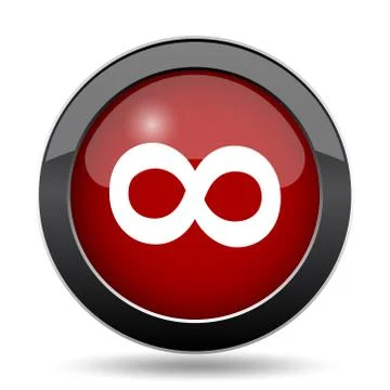 Infinity sign icon. Internet button on white background.. Stockillustratie
