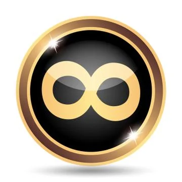 Infinity sign icon. Internet button on white background.. イラスト素材