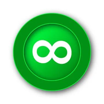 Infinity sign icon. Internet button on white background.. Stock Illustration
