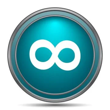Infinity sign icon. Internet button on white background.. Stock Illustration