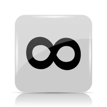 Infinity sign icon. Internet button on white background.. Illustrazione stock