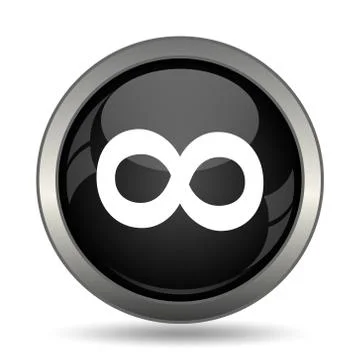 Infinity sign icon. Internet button on white background. . Stockillustratie
