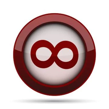 Infinity sign icon. Internet button on white background. . Illustrazione stock