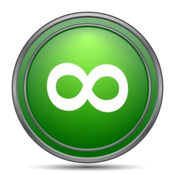 Infinity sign icon. Internet button on white background.. Stock Illustration