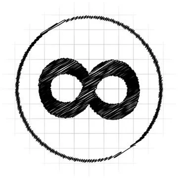 Infinity sign icon. Internet button on white background.. Stock Illustration