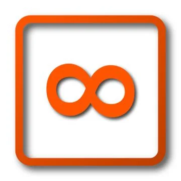 Infinity sign icon. Internet button on white background.. Stock Illustration