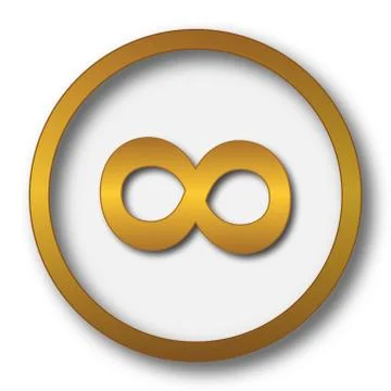 Infinity sign icon. Internet button on white background.. Stock Illustration