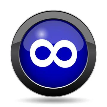 Infinity sign icon. Internet button on white background.. 스톡 일러스트