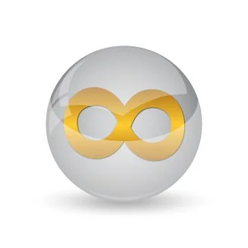 Infinity sign icon. Internet button on white background. . Illustrazione stock