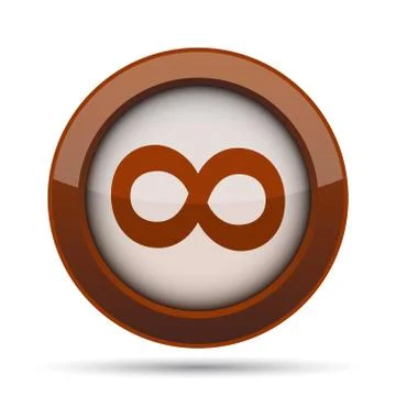 Infinity sign icon. Internet button on white background. . Stock Illustration