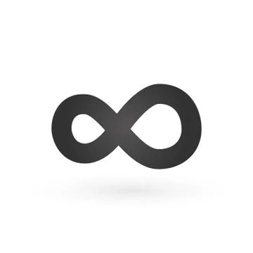 Infinity sign icon, Vector illustration isolated on white background. 스톡 일러스트