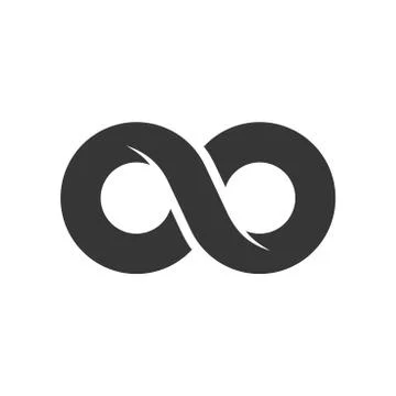 Infinity Sign Icon on White Background. Vector Stock Illustration