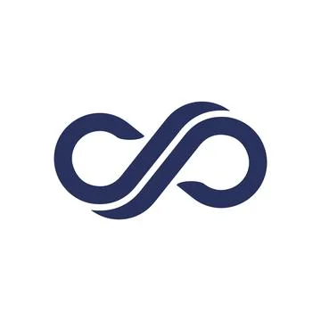 Infinity sign minimal logo simple symbol design, graphic, minimalist.logo イラスト素材