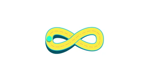 Infinity sign seamless loop 2D animation. Infinity symbol loading animation Stock Footage 260355826