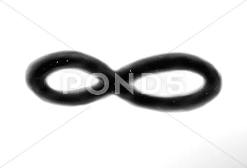 Infinity sign with universe stars 3d illustration Stock Illustrationen
