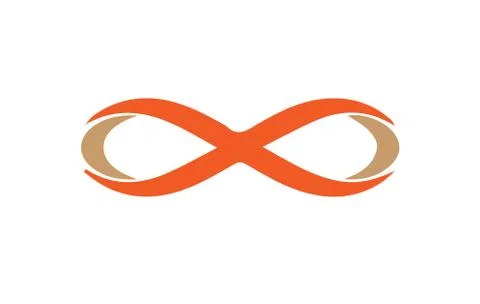Infinity sign on white background Illustrazione stock